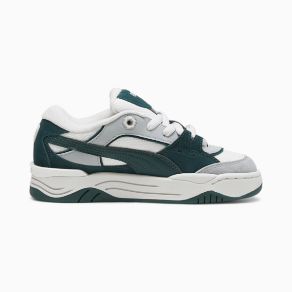 Puma-180 Youth Sneakers, Feather Gray-Dark Myrtle, large-MEX