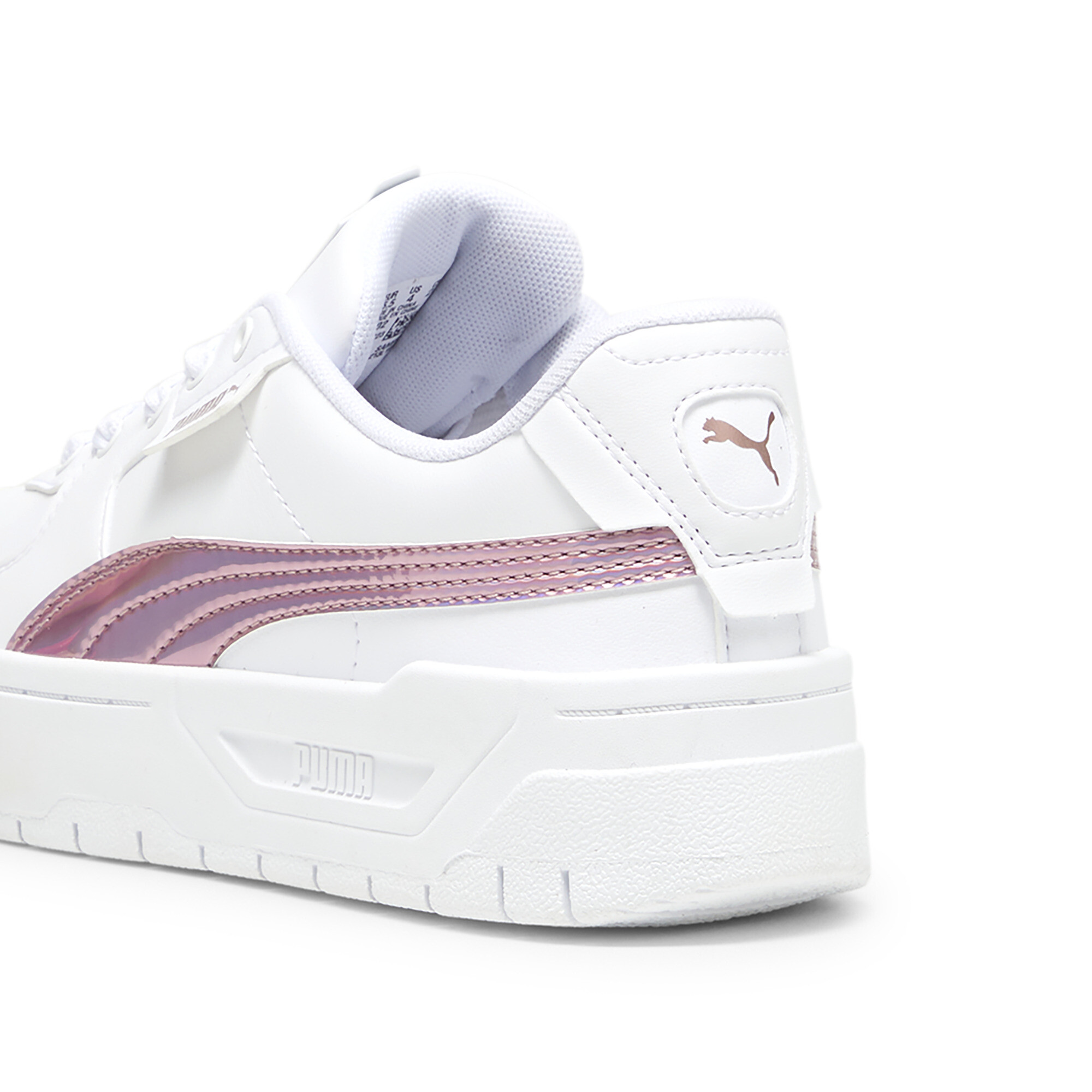 Women's Puma Cali Dream Iridescent Youth Sneakers, White, Size 35.5, Shoes