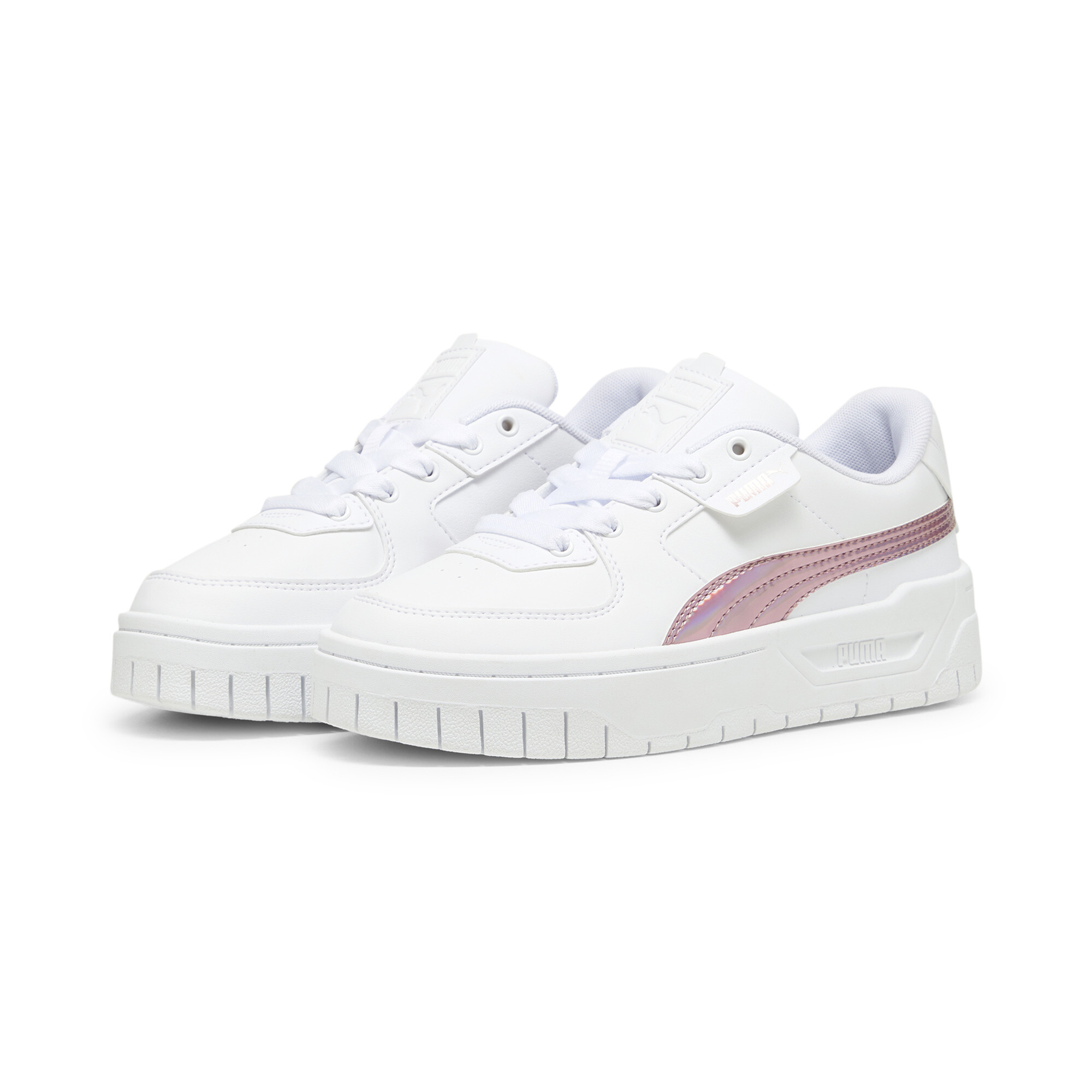 Women's Puma Cali Dream Iridescent Youth Sneakers, White, Size 35.5, Shoes