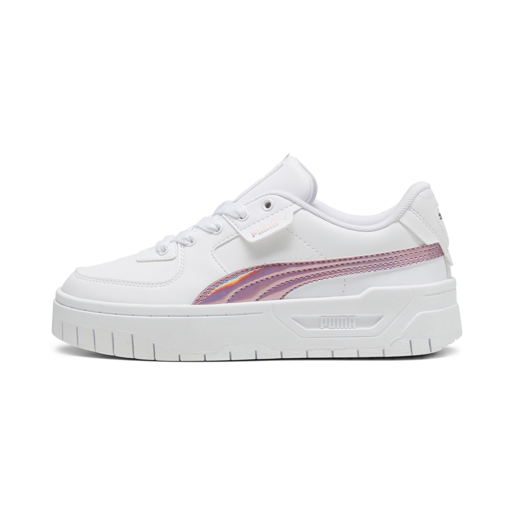 Women's Puma Cali Dream Iridescent Youth Sneakers, White, Size 35.5, Shoes