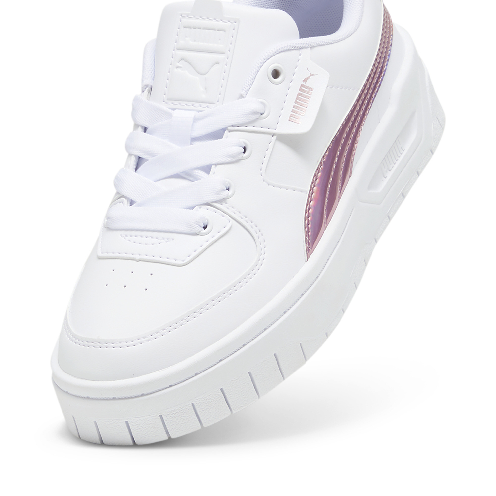 Women's Puma Cali Dream Iridescent Youth Sneakers, White, Size 35.5, Shoes