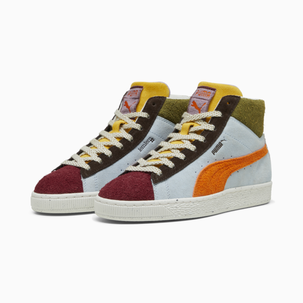 PUMA x lemlem Suede Women's Sneakers, Icy Blue-Cayenne Pepper, large-ZAF