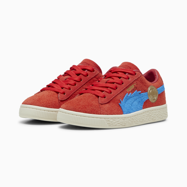 PUMA x ONE PIECE Suede Buggy the Genius Jester Sneakers Kids, For All Time Red-Ultra Blue, large-ZAF