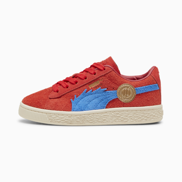 PUMA x ONE PIECE Suede Buggy the Genius Jester Sneakers Kids, For All Time Red-Ultra Blue, large-ZAF