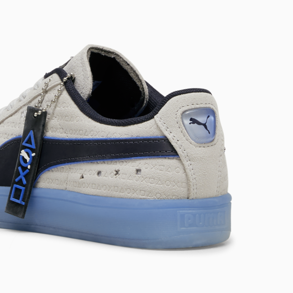 PUMA x PLAYSTATION Suede Youth Sneakers, Glacial Gray-New Navy, large-ZAF