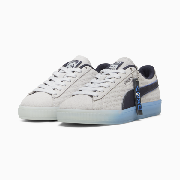 PUMA x PLAYSTATION Suede Youth Sneakers, Glacial Gray-New Navy, large-ZAF