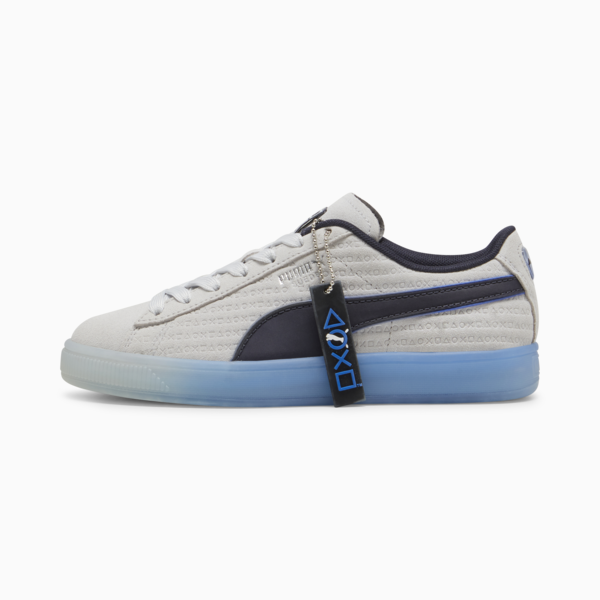 PUMA x PLAYSTATION Suede Youth Sneakers, Glacial Gray-New Navy, large-ZAF
