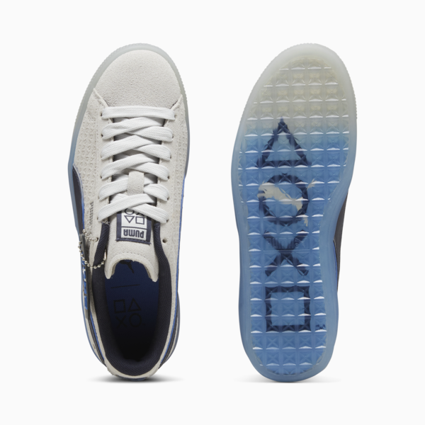 PUMA x PLAYSTATION Suede Youth Sneakers, Glacial Gray-New Navy, large-ZAF