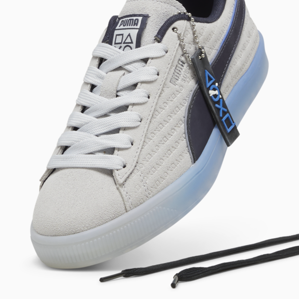 PUMA x PLAYSTATION Suede Youth Sneakers, Glacial Gray-New Navy, large-ZAF