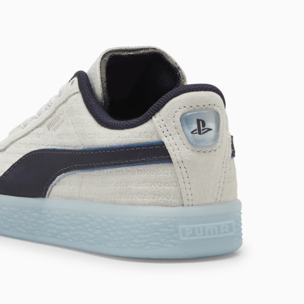 PUMA x PLAYSTATION Suede Kids' Sneakers, Glacial Gray-New Navy, large-ZAF