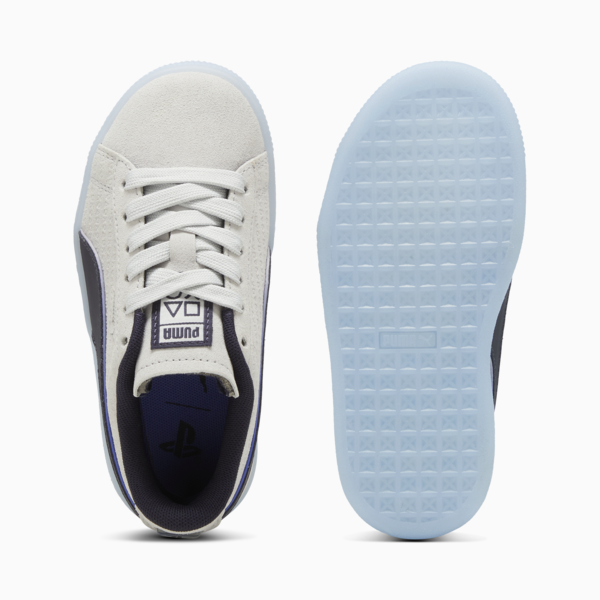 PUMA x PLAYSTATION Suede Kids' Sneakers, Glacial Gray-New Navy, large-ZAF