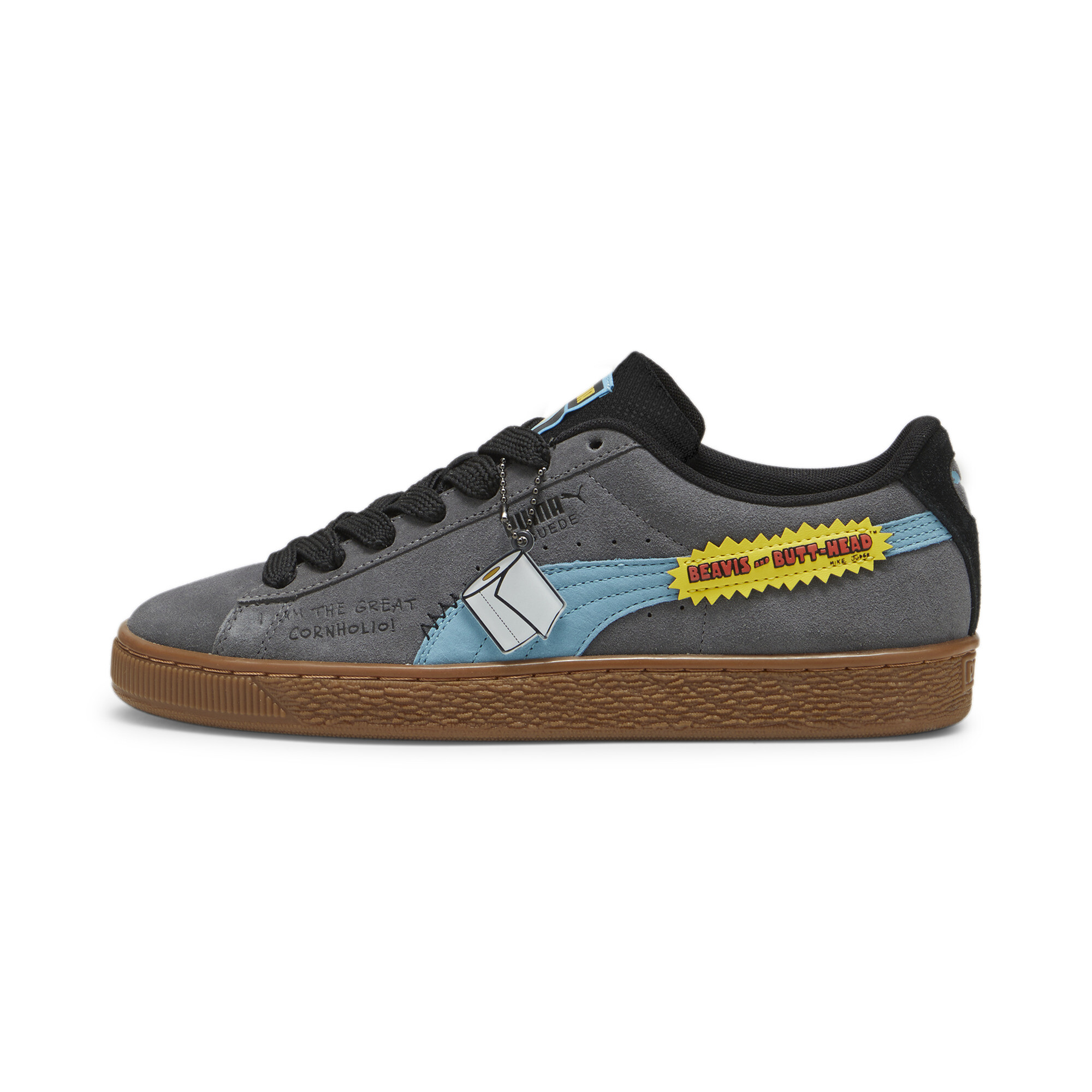 Men's Puma X BEAVIS AND BUTTHEAD Suede Sneakers, Gray, Size 35.5, Shoes