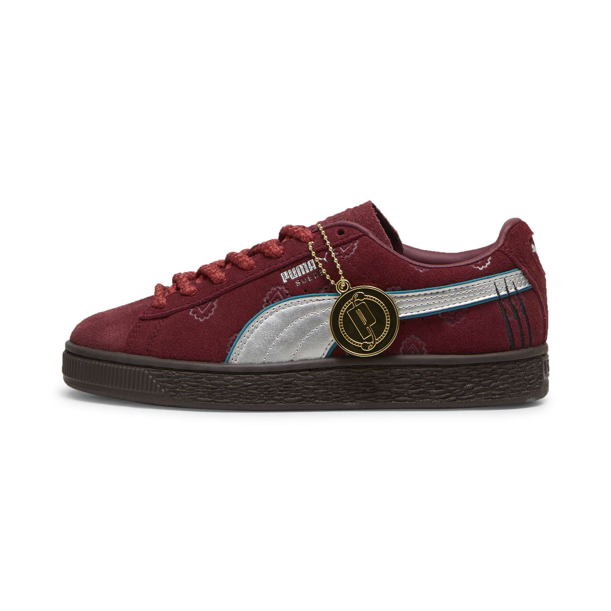 Puma x ONE PIECE Suede Der rote Shanks Sneakers Teenager Schuhe Für Für Kinder | Regal Red/Silver | Größe: 37.5