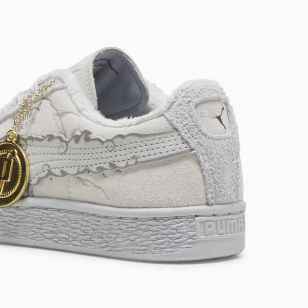 PUMA x ONE PIECE Suede Straw Hat Luffy Sneakers Youth, Feather Gray-Platinum Gray, large-ZAF