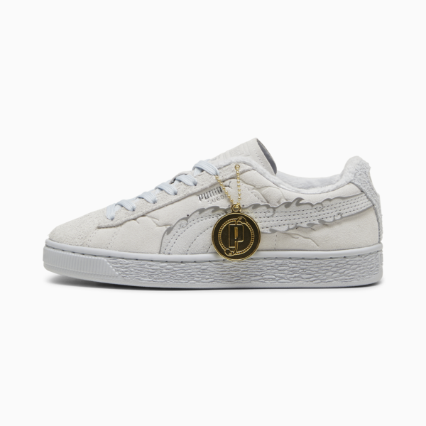 PUMA x ONE PIECE Suede Straw Hat Luffy Sneakers Youth, Feather Gray-Platinum Gray, large-ZAF