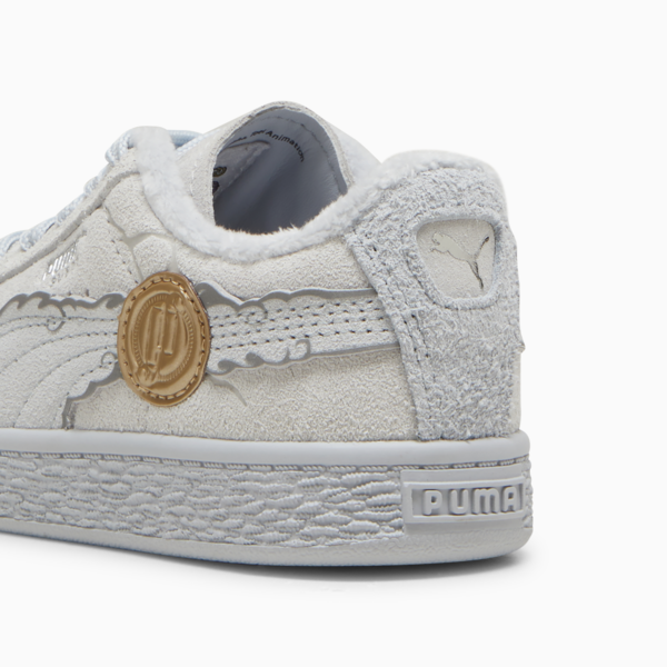 PUMA x ONE PIECE Suede Straw Hat Luffy Sneakers Kids, Feather Gray-Platinum Gray, large-ZAF