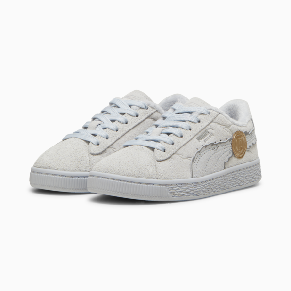 PUMA x ONE PIECE Suede Straw Hat Luffy Sneakers Kids, Feather Gray-Platinum Gray, large-ZAF