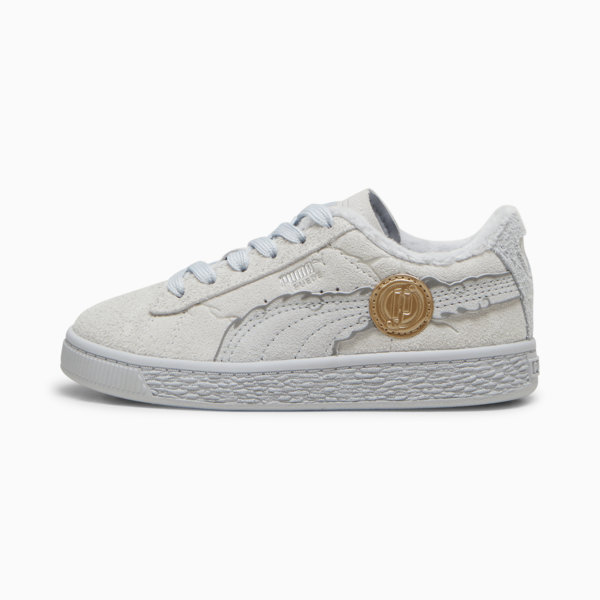 PUMA x ONE PIECE Suede Straw Hat Luffy Sneakers Kids, Feather Gray-Platinum Gray, large-ZAF