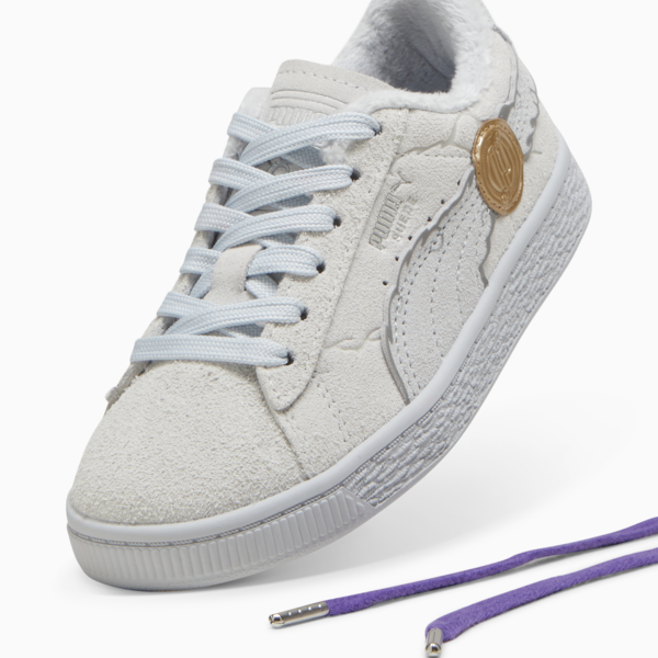 PUMA x ONE PIECE Suede Straw Hat Luffy Sneakers Kids, Feather Gray-Platinum Gray, large-ZAF