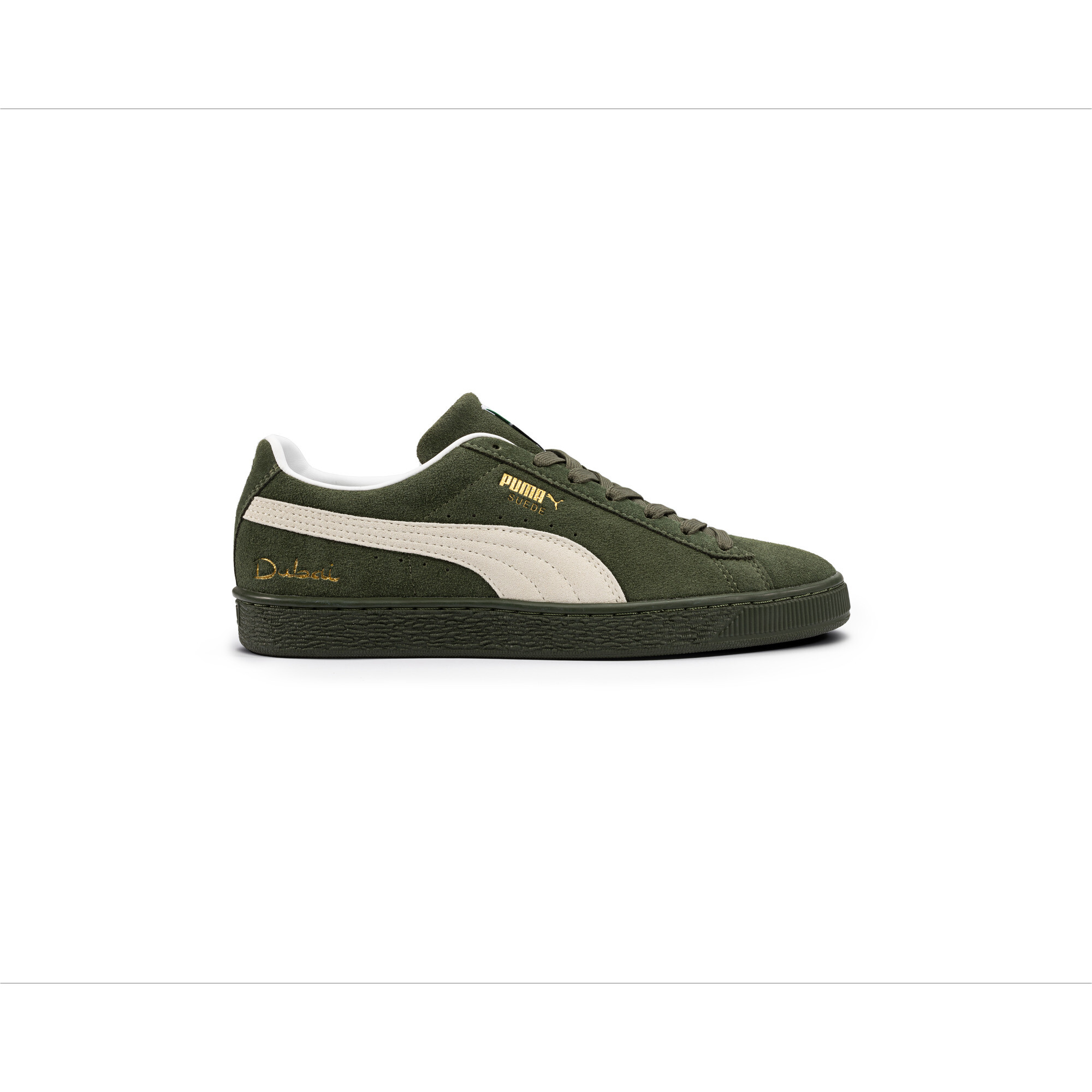 Men's PUMA Suede Classic XXI Dubai Trainers In Green, Size EU 41