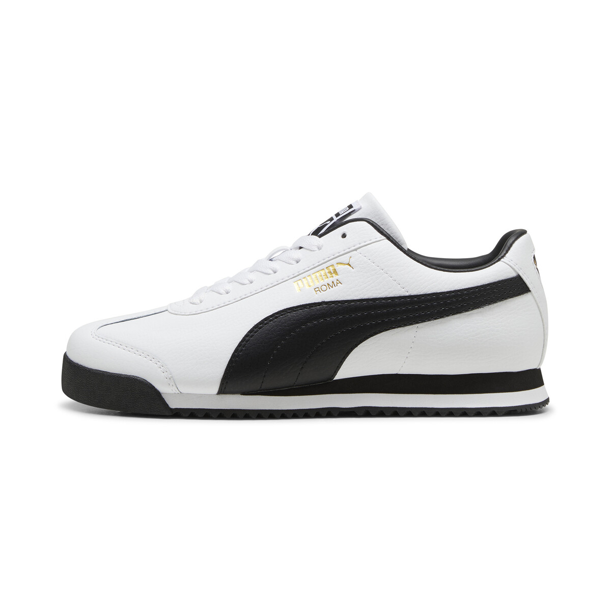 Roma 24 Sneakers Unisex in White/Black Team Gold by PUMA, UK 4