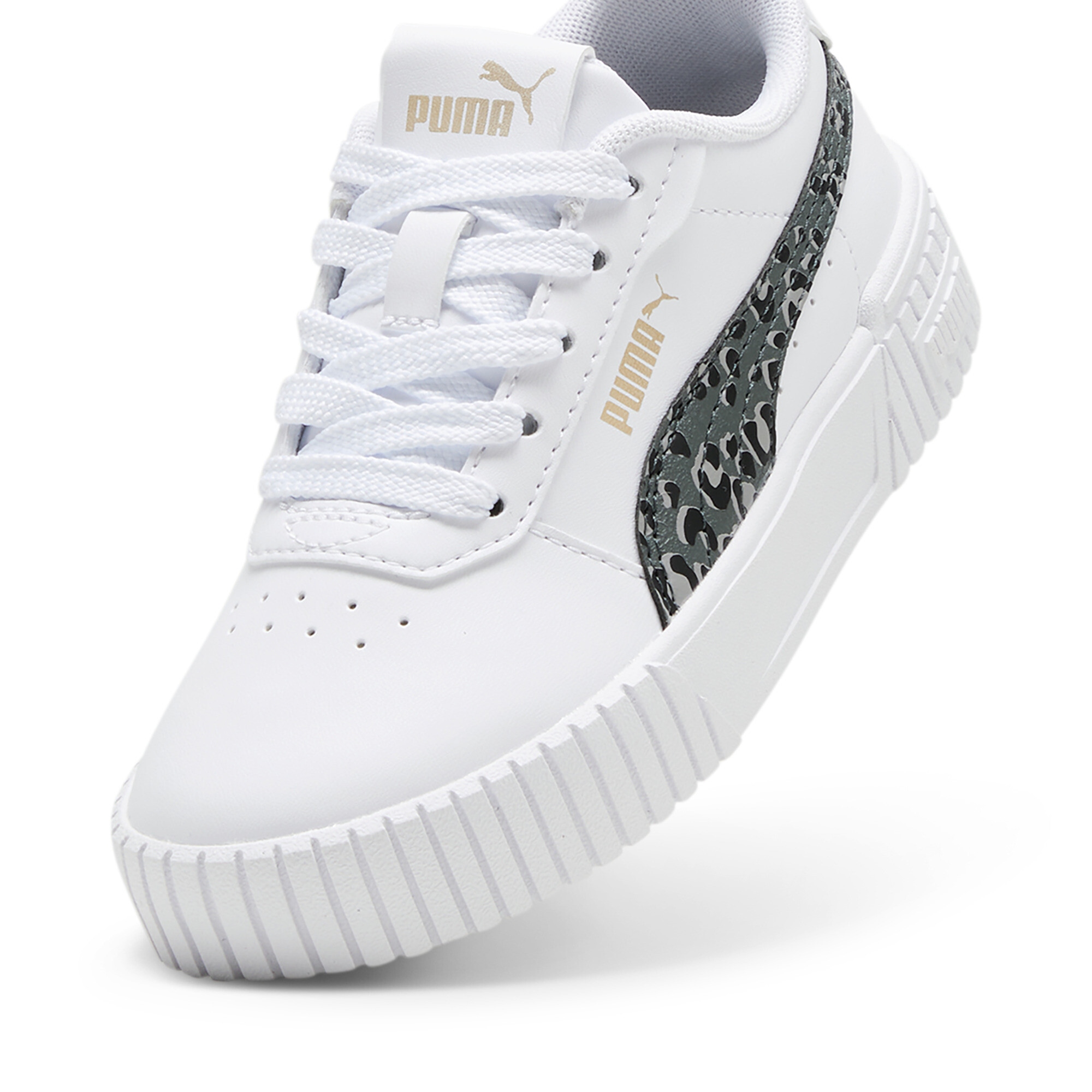 Carina 2.0 Animal Update sneakers voor Dames, Grijs/Wit/Goud, Maat 28 | PUMA