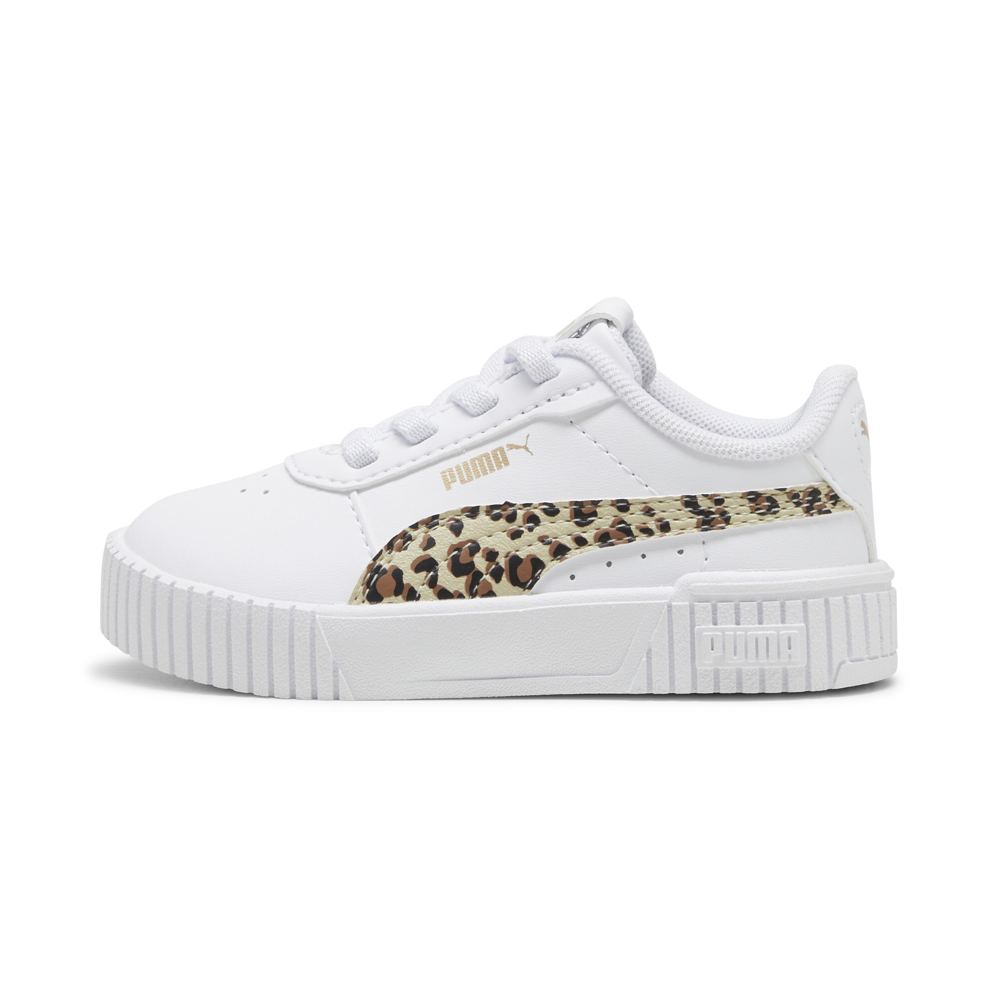 Puma Carina 2.0 Animal Update Sneakers Kleinkinder Schuhe Für Damen | Mit Plain | White/Putty/Gold | Größe: 22