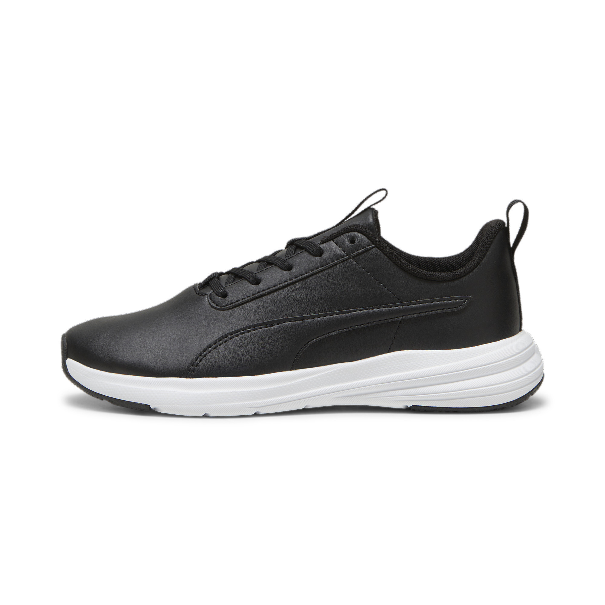 Puma Rickie Runner Youth Sneakers In Black, Size EU 35.5