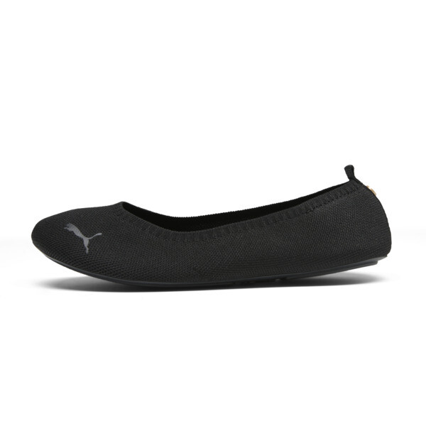 PUMA Illiana Women's Ballet Shoes in Black/Gold, Size 5.5