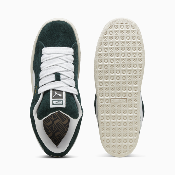 Suede XL Hairy Sneakers, Ponderosa Pine-Frosted Ivory, large-ZAF