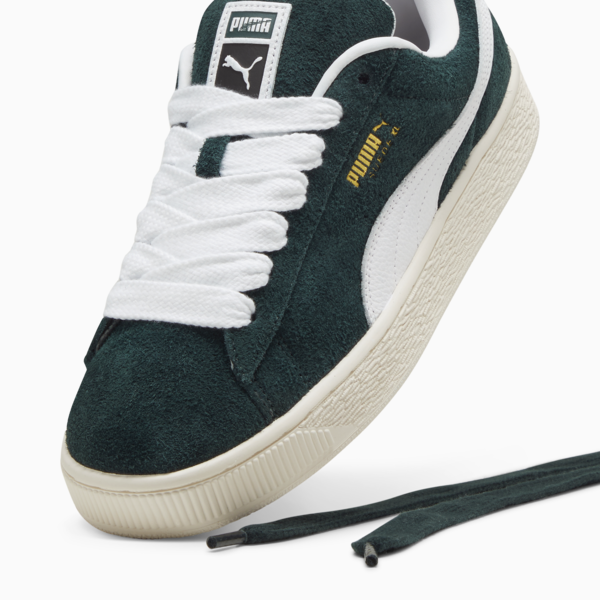 Suede XL Hairy Sneakers, Ponderosa Pine-Frosted Ivory, large-ZAF