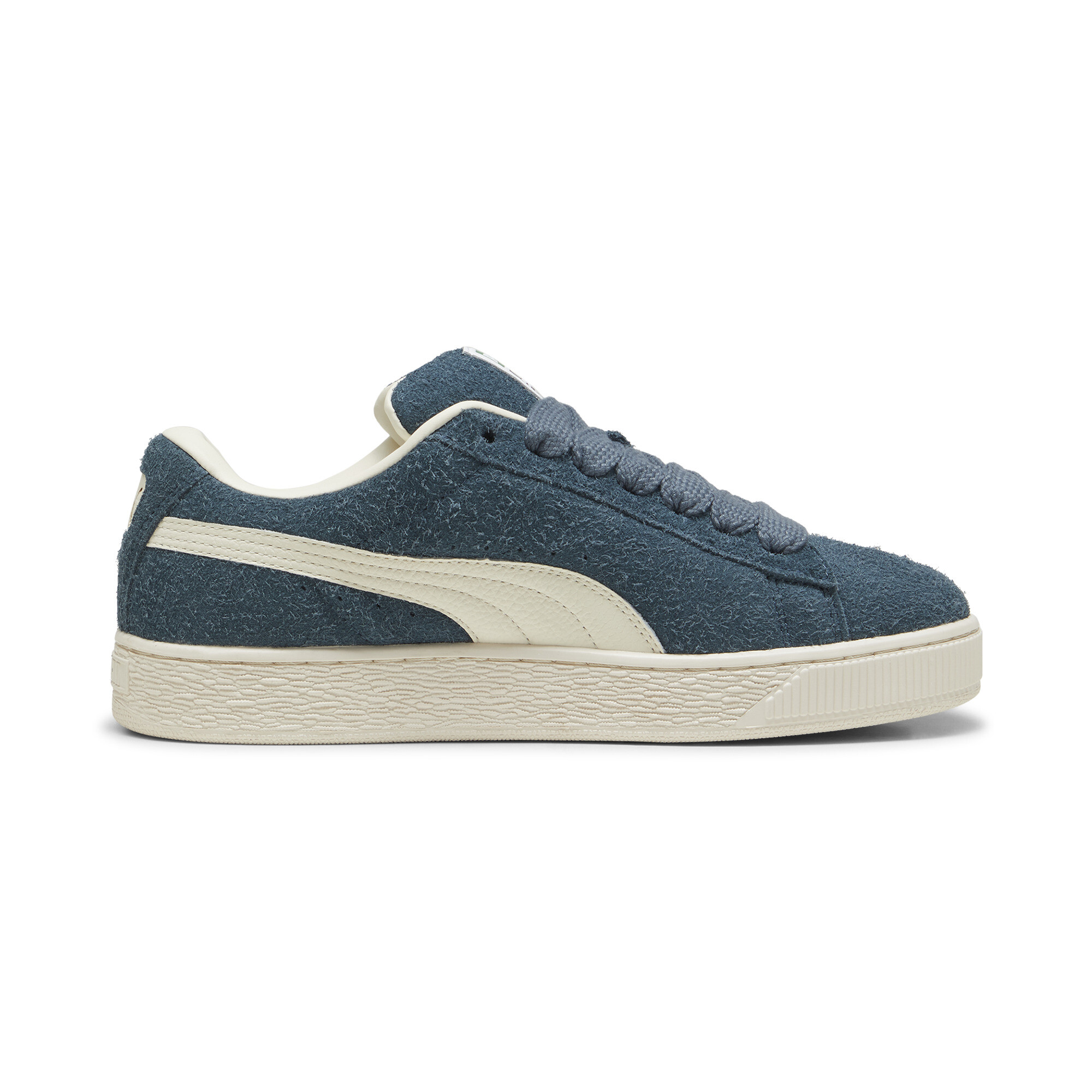 Men's Puma Suede XL Hairy Sneakers, Gray, Size 45, Shoes