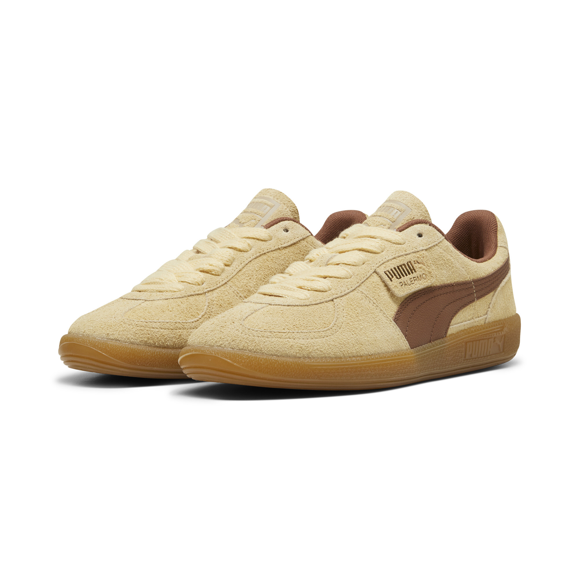 Puma Palermo Hairy Sneakers, Beige, Size 44, Shoes