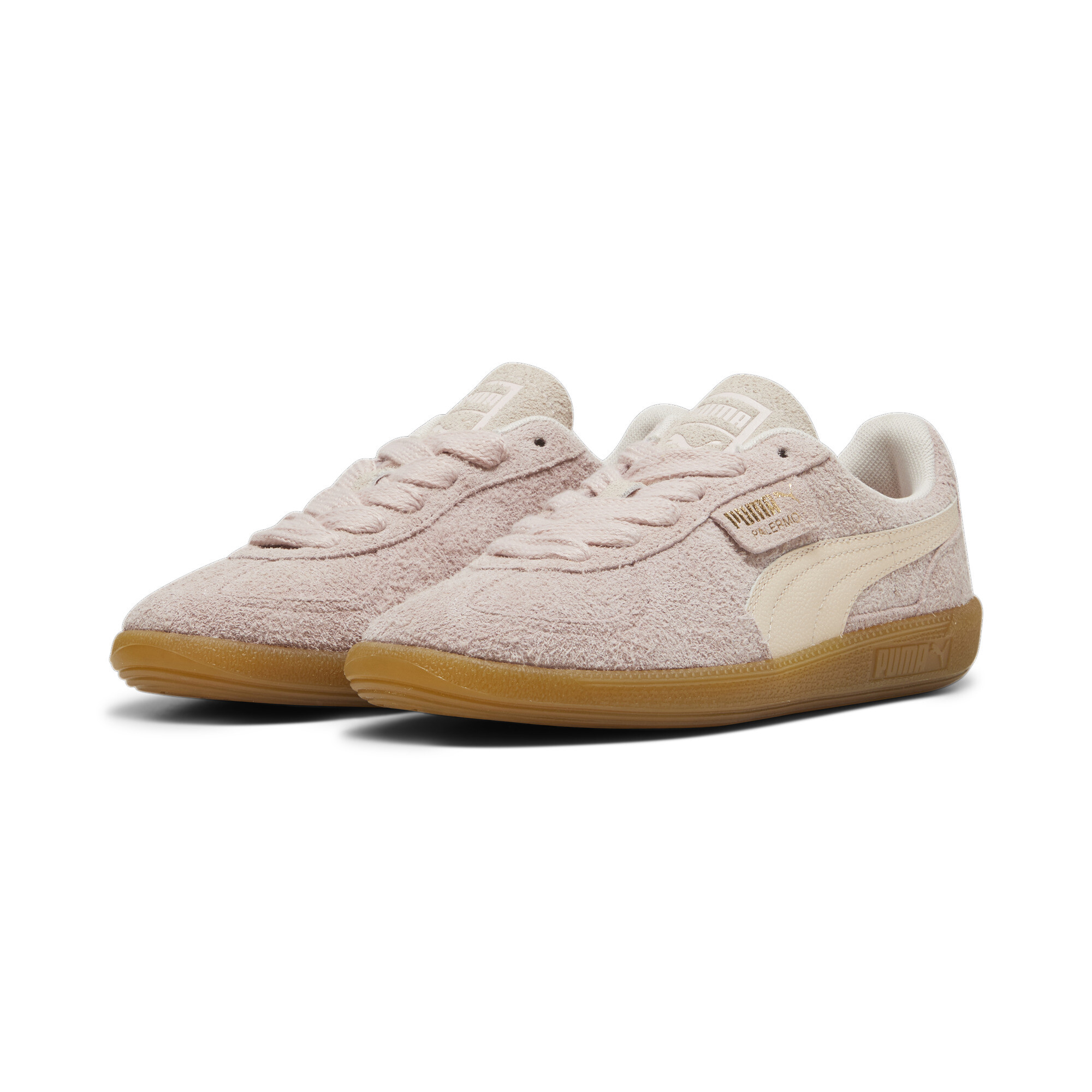 Puma Palermo Hairy Sneakers, Pink, Size 40, Shoes