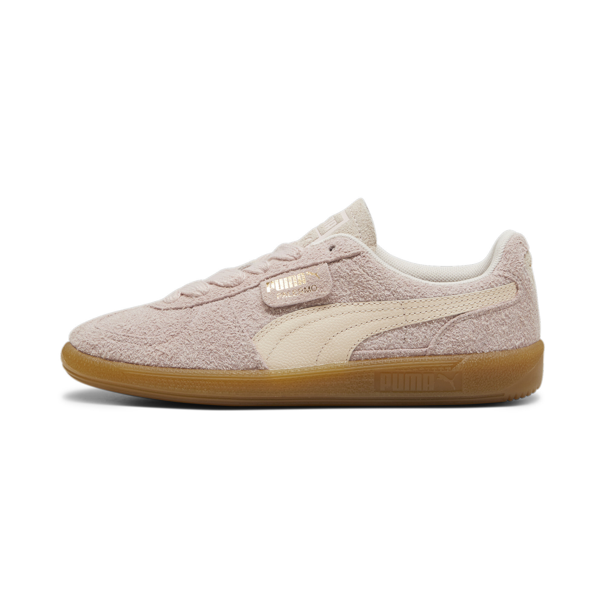 Puma Palermo Hairy Sneakers, Pink, Size 40, Shoes