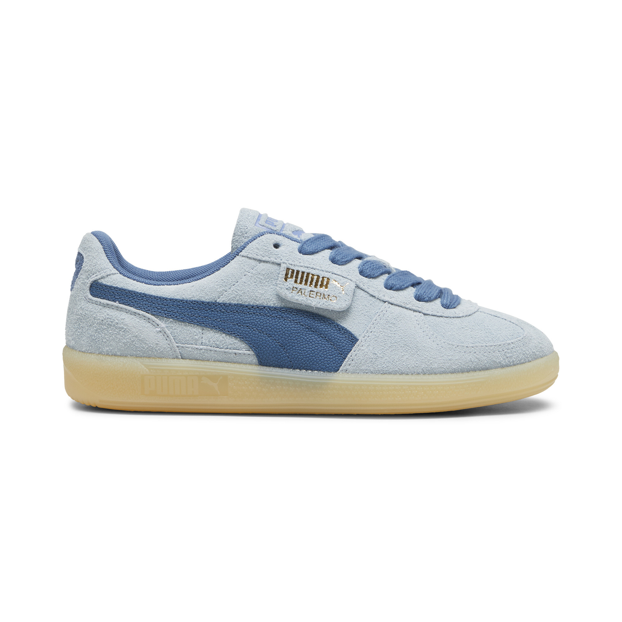 Puma Palermo Hairy Sneakers, Blue, Size 45, Shoes