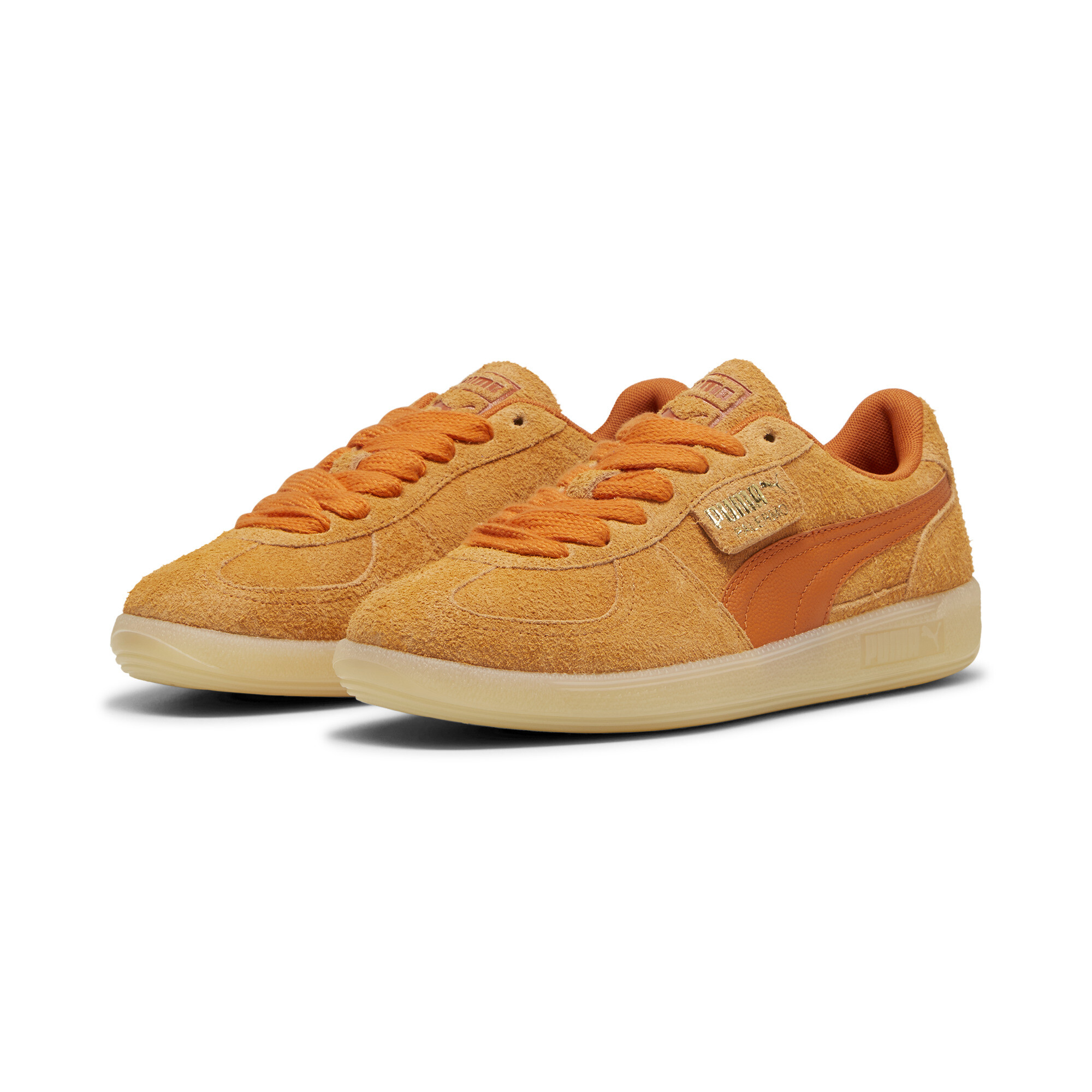 Puma Palermo Hairy Sneakers, Orange, Size 44, Shoes