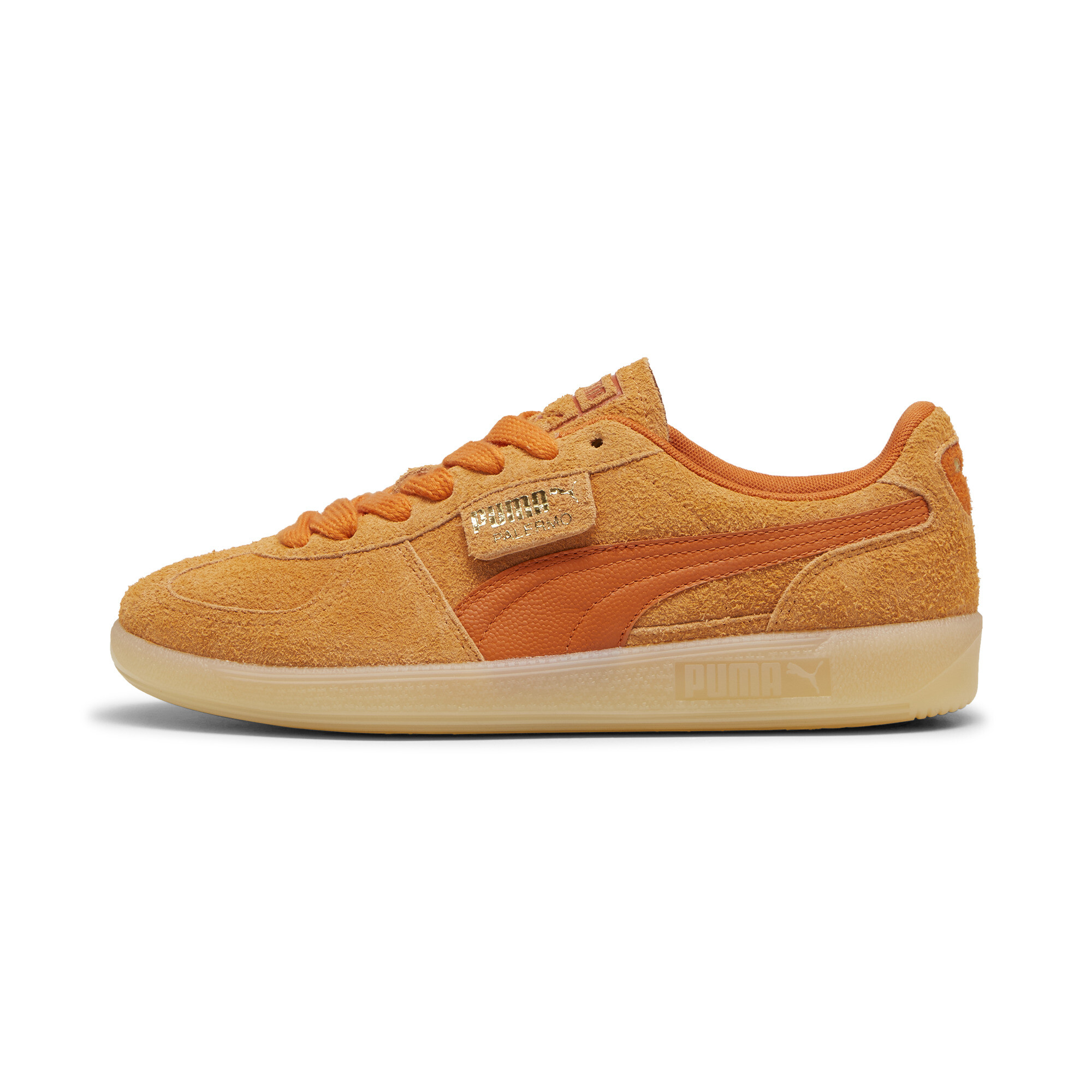 Puma Palermo Hairy Sneakers, Orange, Size 44, Shoes