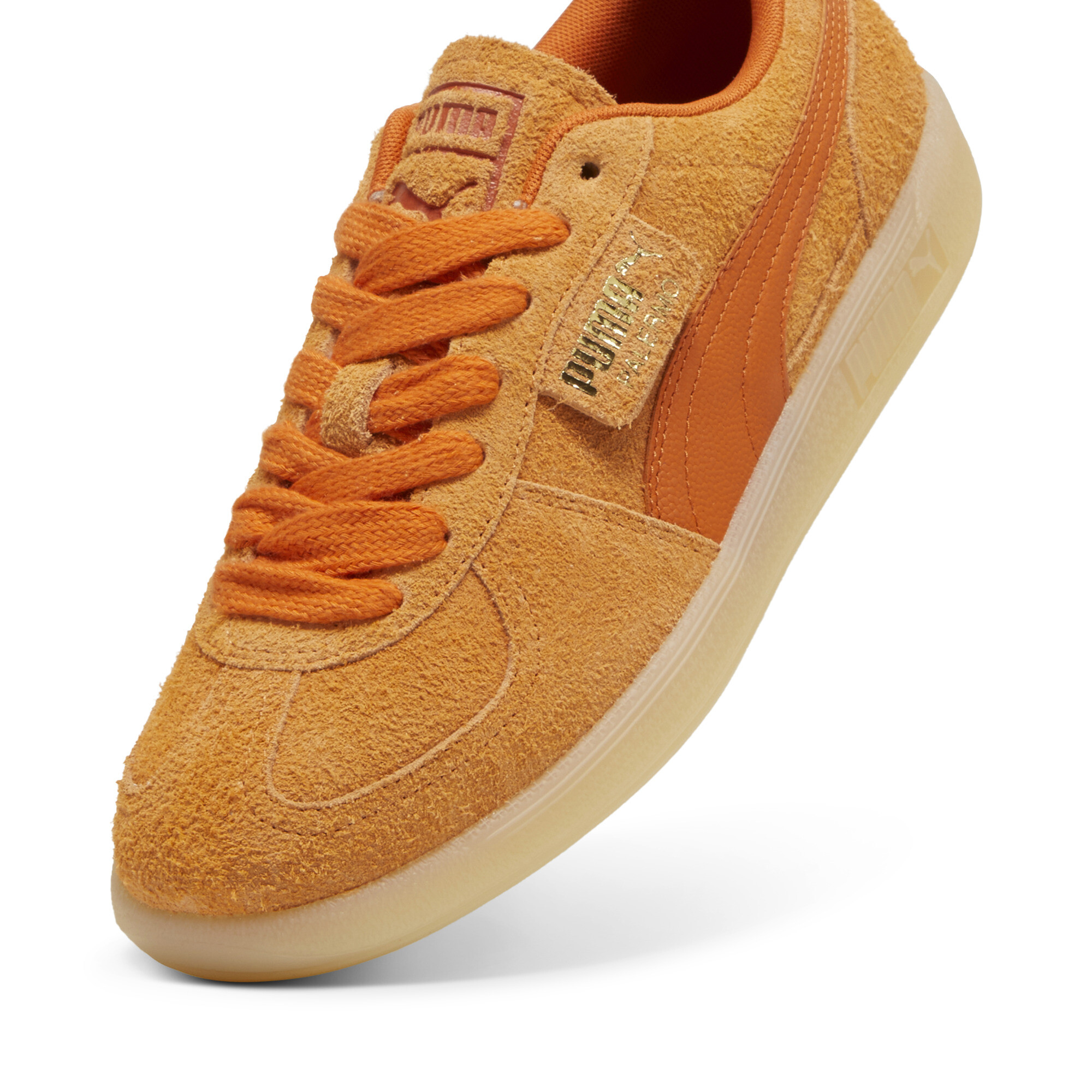 Puma Palermo Hairy Sneakers, Orange, Size 44, Shoes