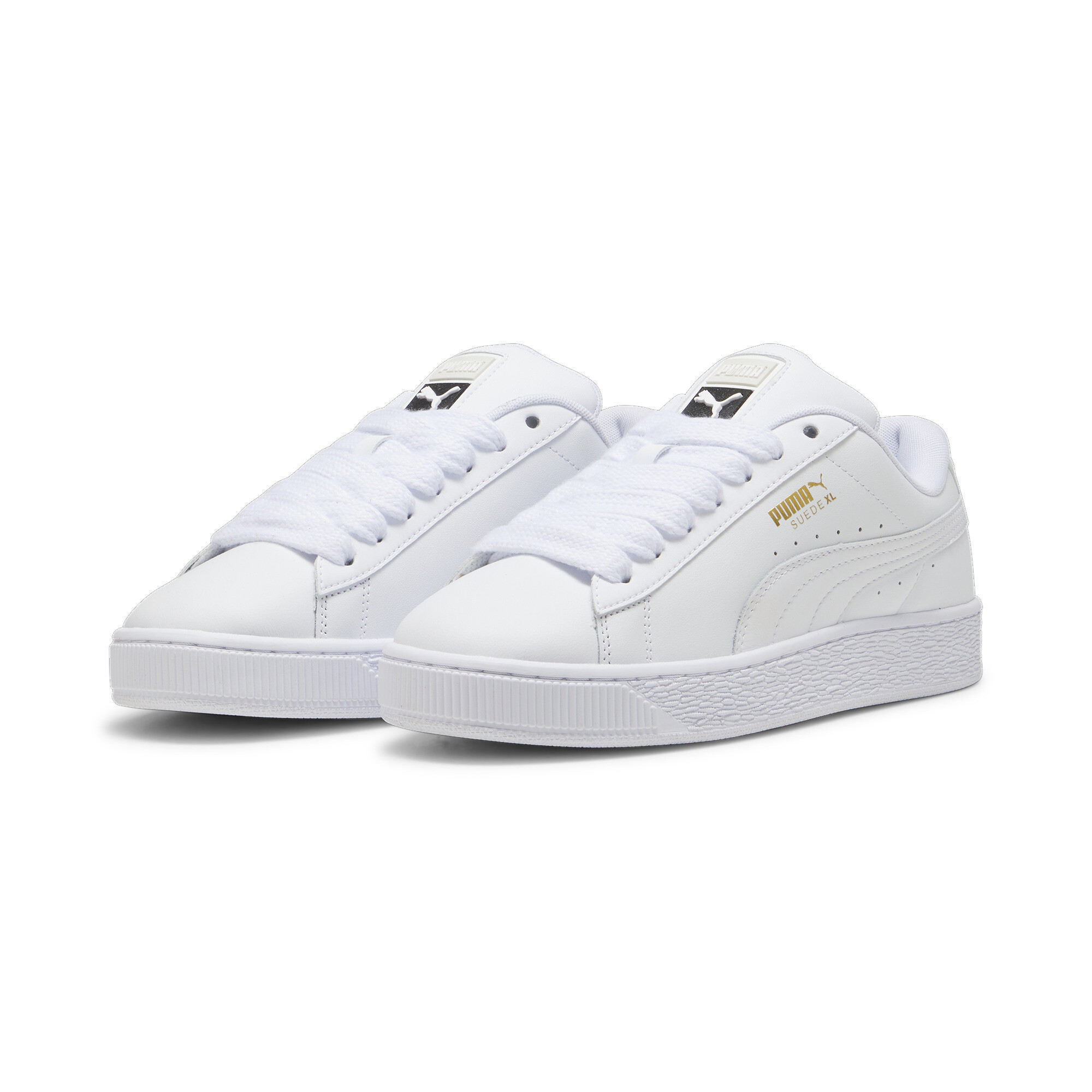 Puma Suede XL Leather Sneakers Unisex, White, Size 46, Shoes