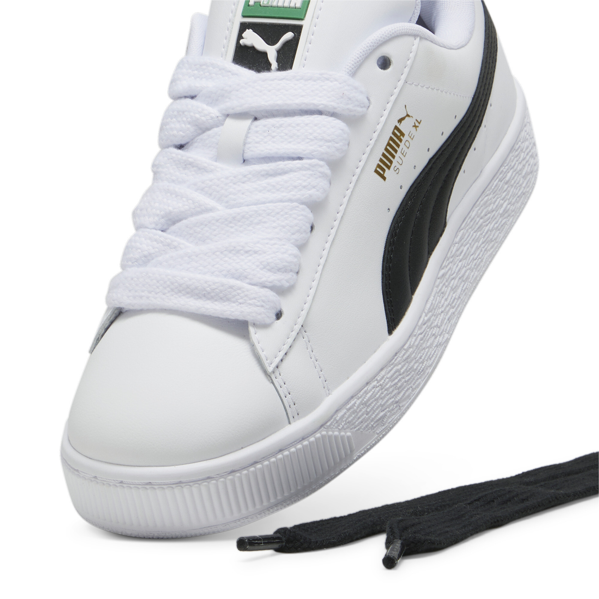 Puma Suede XL Leather Sneakers Unisex, White, Size 37, Shoes