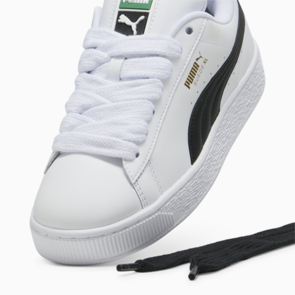 Suede XL Leather Sneakers Unisex, PUMA White-PUMA Black, large-ZAF