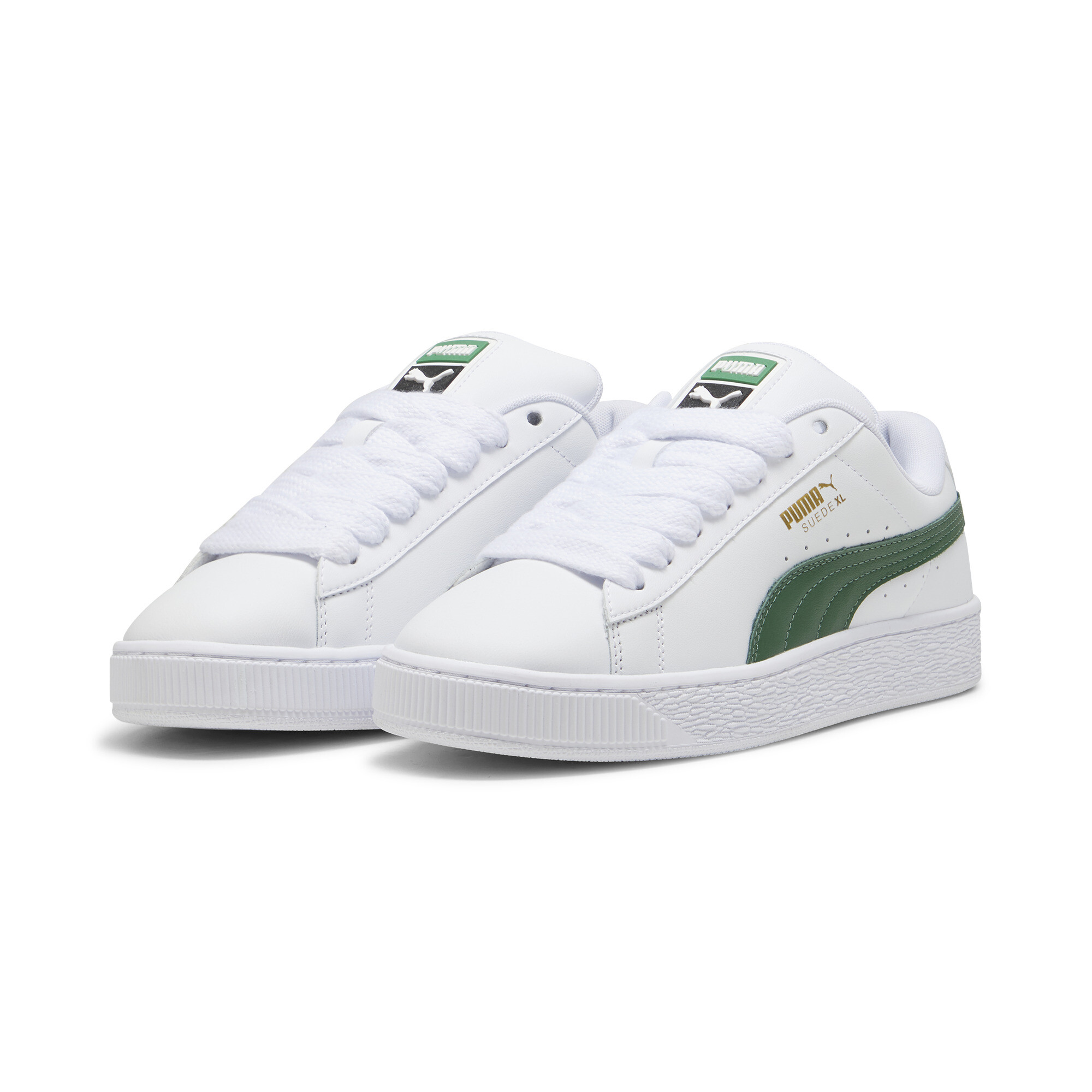 Puma Suede XL Leather Sneakers Unisex, White, Size 40.5, Shoes