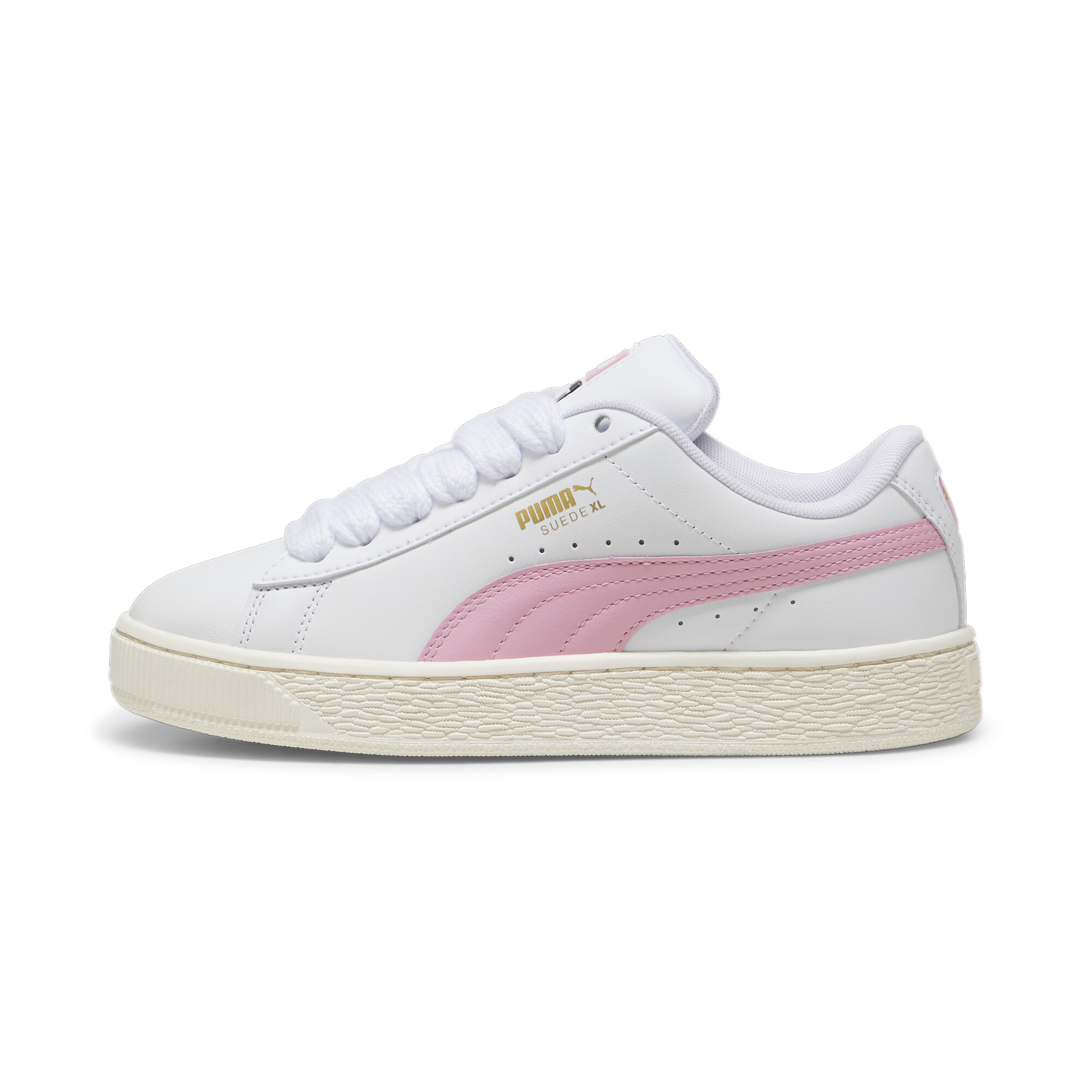 Puma Suede XL Leather Sneakers Unisex Schuhe | Mit Colorful | White/Pink Lilac | Größe: 37.5