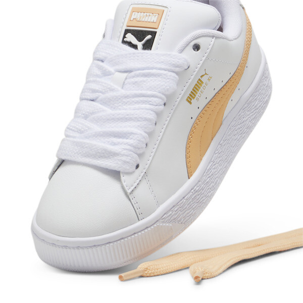 Suede XL Leather Sneakers Unisex, PUMA White-Peach Fizz, large-ZAF