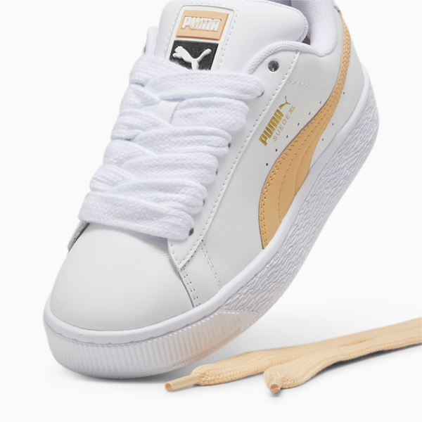 Suede XL Leather Sneakers Unisex, PUMA White-Peach Fizz, large-ZAF