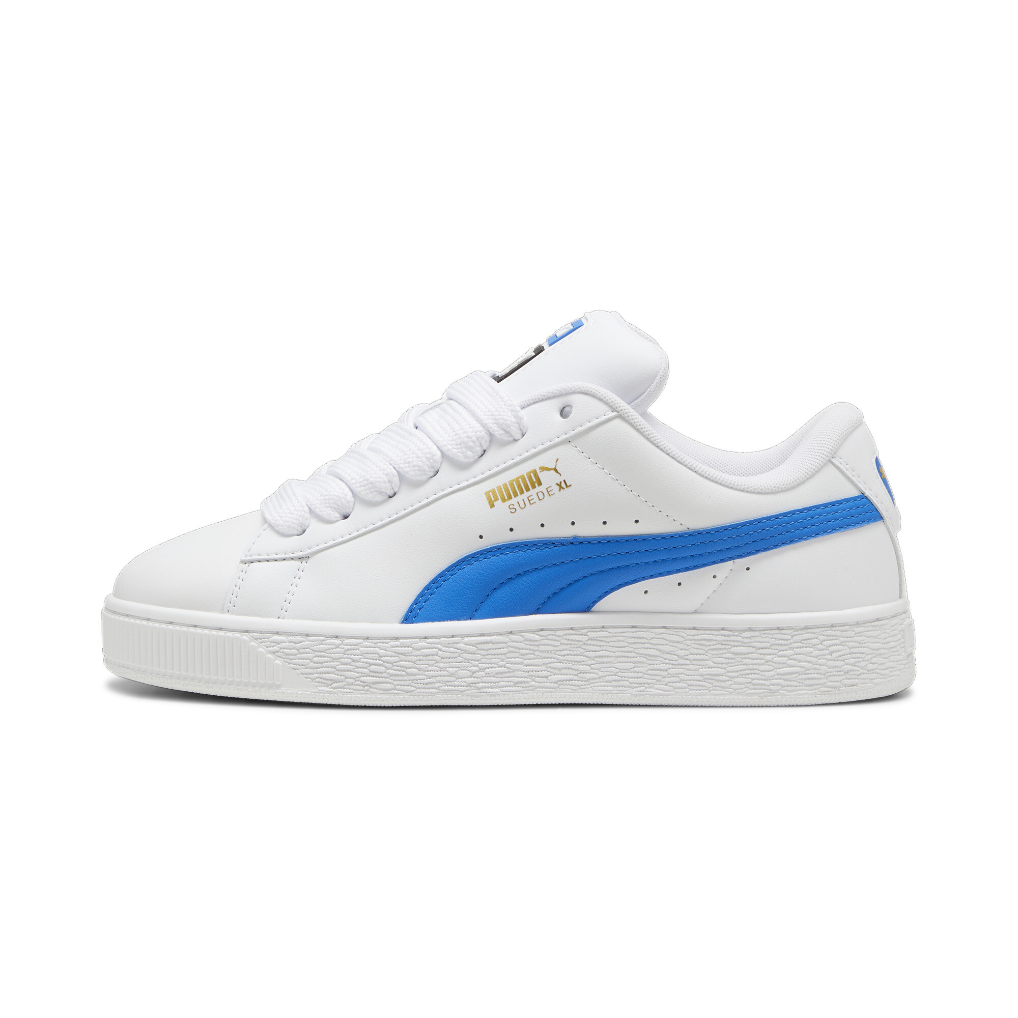 Puma Suede XL Leather Sneakers Unisex Schuhe | Mit Colorful | Black/Hyperlink Blue | Größe: 44