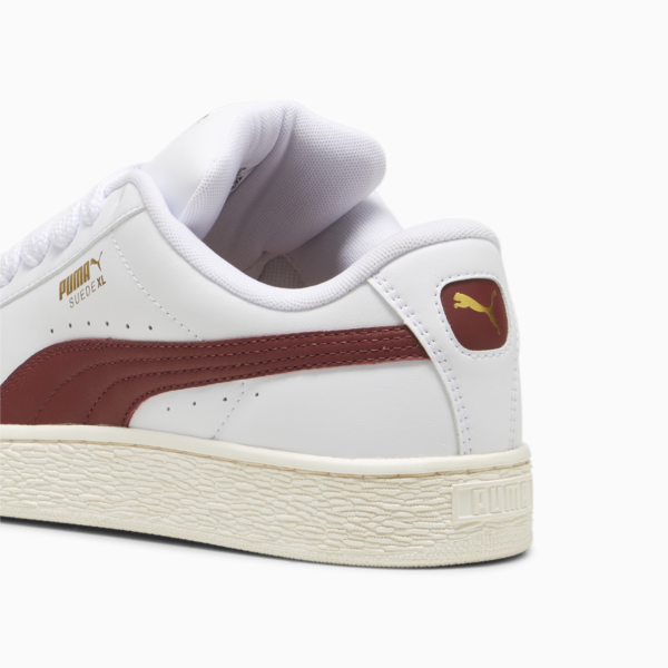Suede XL Leather Sneakers, PUMA White-Intense Red, large-MEX
