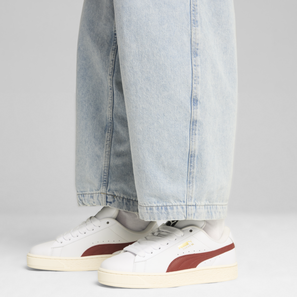 Suede XL Leather Sneakers, PUMA White-Intense Red, large-MEX