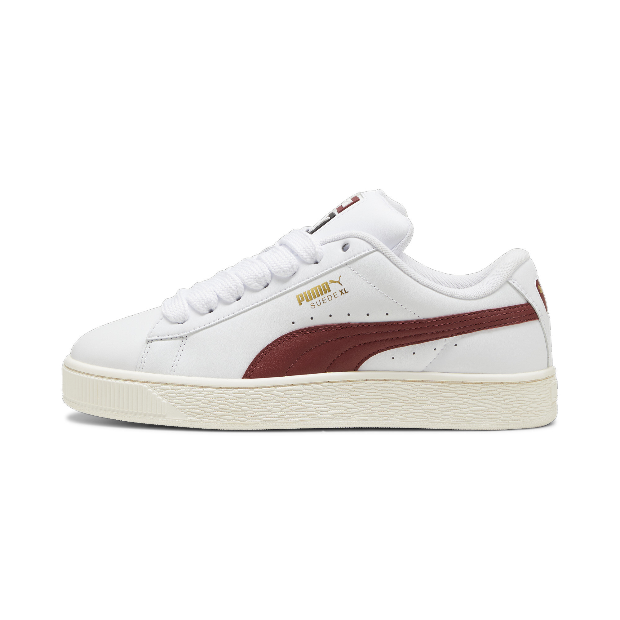 Puma Suede XL Leather Sneakers Unisex Schuhe | Mit Colorful | White/Intense Red | Größe: 38